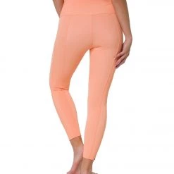 Onzie Ribbed Sweetheart 7/8 Yoga Leggings Cantaloupe Rib CLOTHING