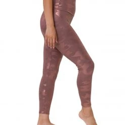 CLOTHING Onzie Printed Foil 7/8 Yoga Leggings Rosegold Camo Foil