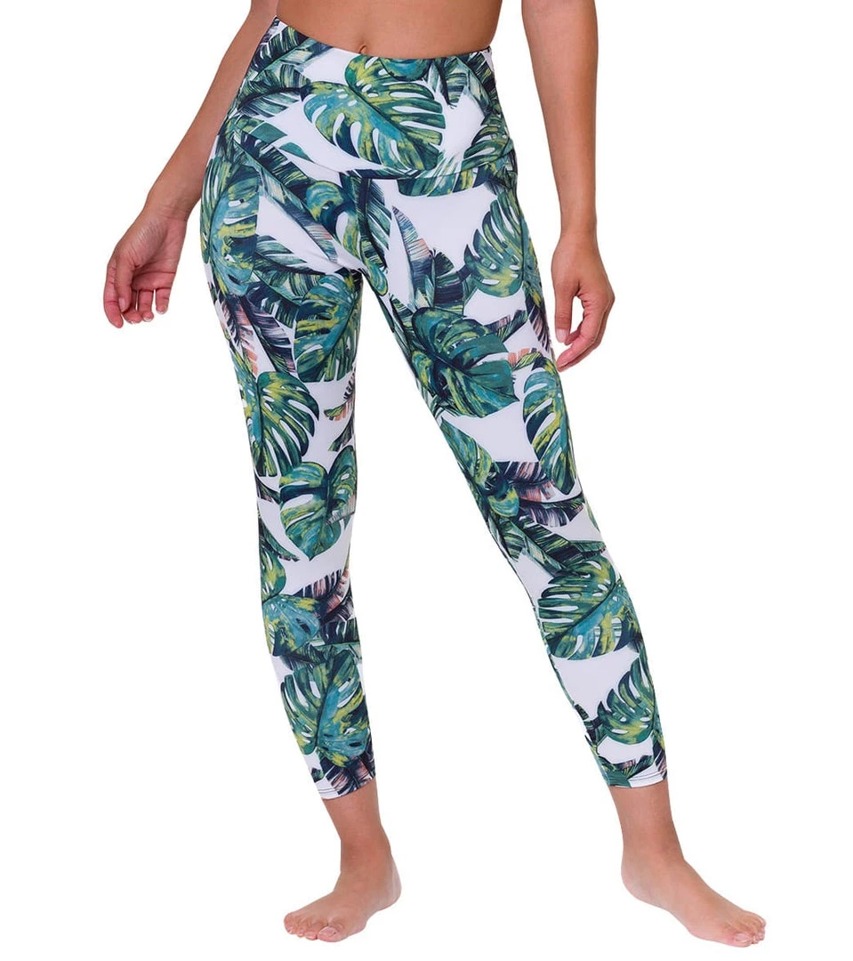Onzie High Waisted Basic 7/8 Yoga Leggings Tropics NEW ARRIVALS 3 Onzie High Waisted Basic 7/8 Yoga Leggings Tropics NEW ARRIVALS