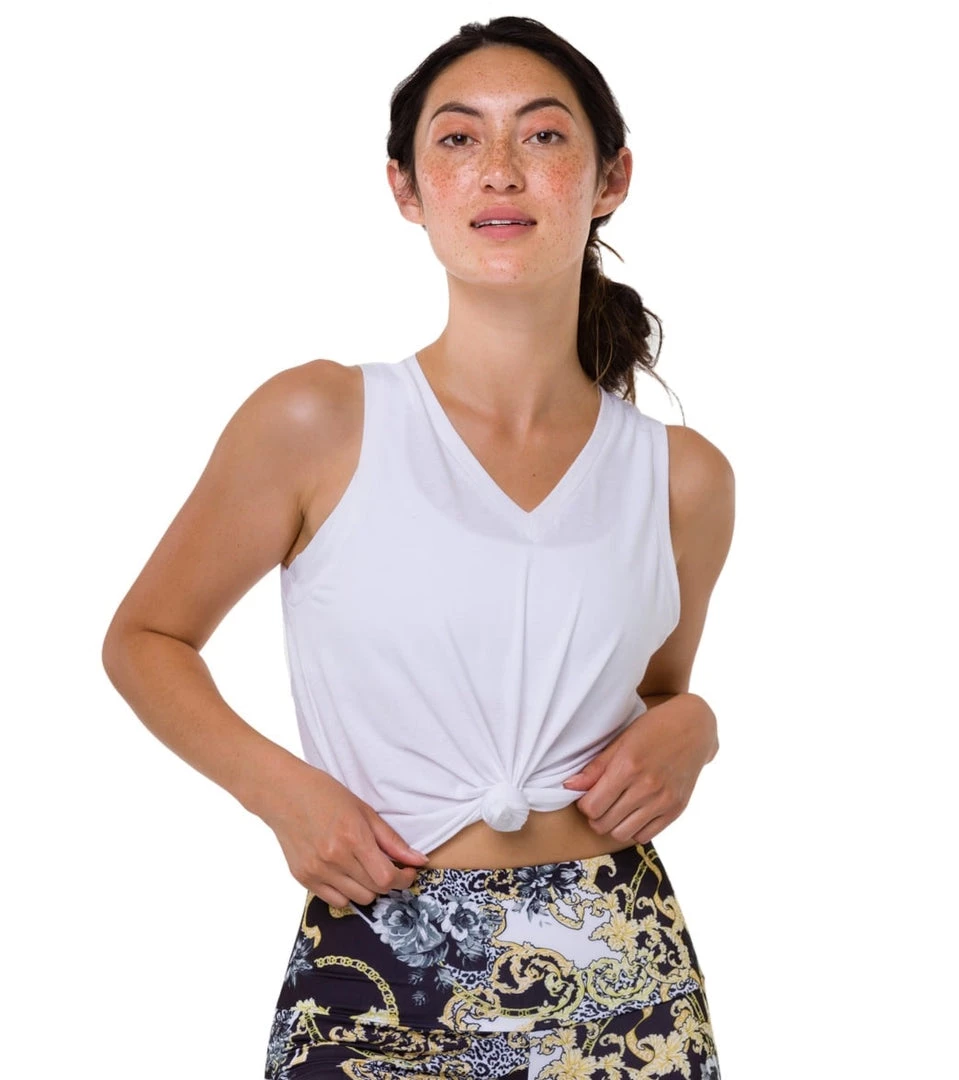 Onzie Knot Yoga Tee White 3 Onzie Knot Yoga Tee White