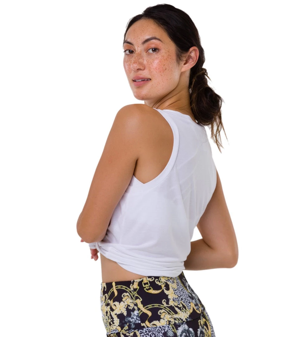 Onzie Knot Yoga Tee White 4 Onzie Knot Yoga Tee White