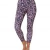 Onzie High Waisted Basic 7/8 Yoga Leggings Rose Leopard NEW ARRIVALS
