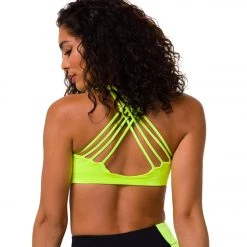 Onzie Chic Yoga Sports Bra Neon Yellow CLOTHING
