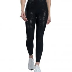 DYI Printed Signature Yoga Leggings Onyx Foil