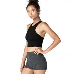CLOTHING Beyond Yoga Studio Cropped Yoga Tank Jet Black