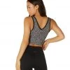 CLOTHING Beyond Yoga Back Me Up Cropped Yoga Tank Top Jet Black