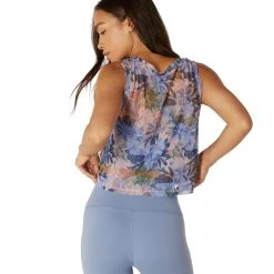 Beyond Yoga Botanical Mesh Balanced Cropped Yoga Tank Botanical Bouquet