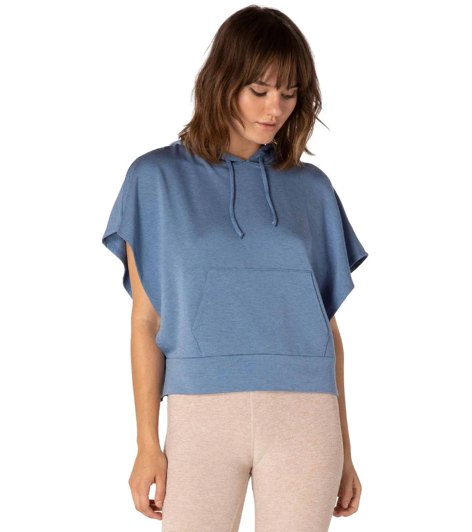 Beyond Yoga Open Side After Yoga Hoodie Serene Blue Heather 3 Beyond Yoga Open Side After Yoga Hoodie Serene Blue Heather