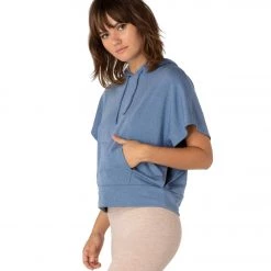 Beyond Yoga Open Side After Yoga Hoodie Serene Blue Heather