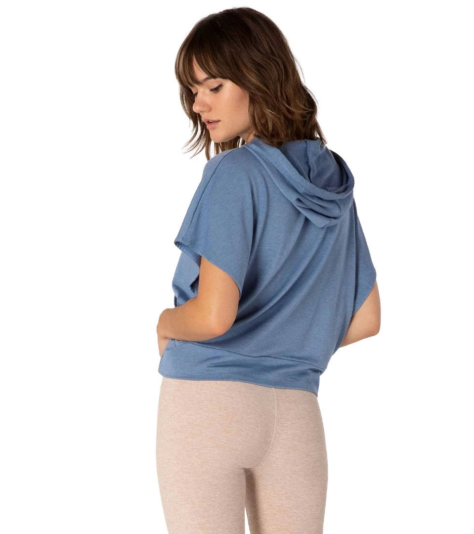 Beyond Yoga Open Side After Yoga Hoodie Serene Blue Heather 6 Beyond Yoga Open Side After Yoga Hoodie Serene Blue Heather