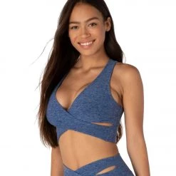 Beyond Yoga Spacedye That's A Wrap Cropped Yoga Tank Serene/Hazy Blue CLOTHING 9 Beyond Yoga Spacedye That's A Wrap Cropped Yoga Tank Serene/Hazy Blue CLOTHING