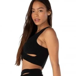 Beyond Yoga Spacedye That's A Wrap Cropped Yoga Tank Darkest Night CLOTHING 10 Beyond Yoga Spacedye That's A Wrap Cropped Yoga Tank Darkest Night CLOTHING