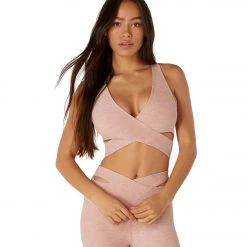 Beyond Yoga Spacedye That's A Wrap Cropped Yoga Tank Tinted Rose/Pink Quartz