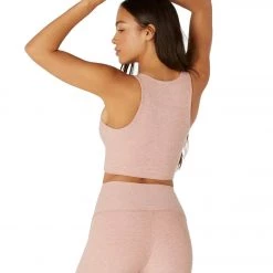 Beyond Yoga Spacedye That's A Wrap Cropped Yoga Tank Tinted Rose/Pink Quartz