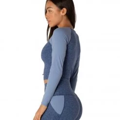 Beyond Yoga Spacedye In The Mix Cropped Yoga Longsleeve Top Serene/Hazy Blue CLOTHING 10 Beyond Yoga Spacedye In The Mix Cropped Yoga Longsleeve Top Serene/Hazy Blue CLOTHING