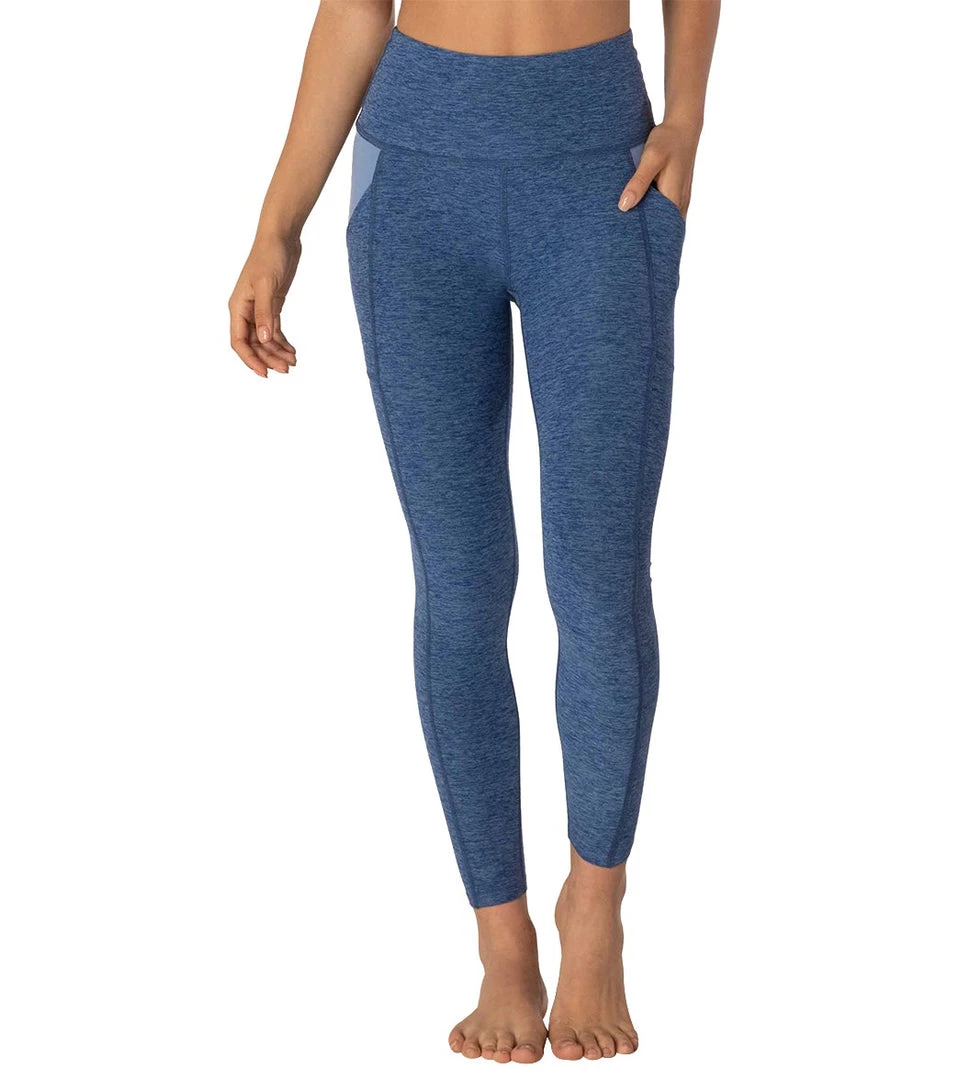 CLOTHING Beyond Yoga Spacedye In The Mix High Waisted 7/8 Yoga Leggings Serene/Hazy Blue 8 CLOTHING Beyond Yoga Spacedye In The Mix High Waisted 7/8 Yoga Leggings Serene/Hazy Blue