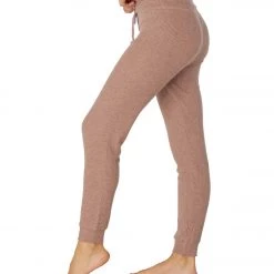 Beyond Yoga Brushed Up Lounge Around Midi Yoga Joggers Tinted Rose Heather