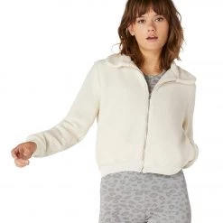 Beyond Yoga All Time Bomber Jacket Cream Sherpa