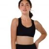 NEW ARRIVALS Onzie Half Moon Yoga Sports Bra Black Rib