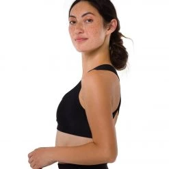 NEW ARRIVALS Onzie Half Moon Yoga Sports Bra Black Rib