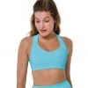 Onzie Half Moon Yoga Sports Bra Cyan Rib NEW ARRIVALS