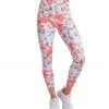 DYI Printed Signature 7/8 Yoga Leggings Nectarine Floral 7/8 Leggings