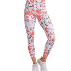 DYI Printed Signature 7/8 Yoga Leggings Nectarine Floral 7/8 Leggings