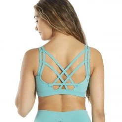 CLOTHING Everyday Yoga Radiant Solid Strappy Back Sports Bra Agate Green 15 CLOTHING Everyday Yoga Radiant Solid Strappy Back Sports Bra Agate Green