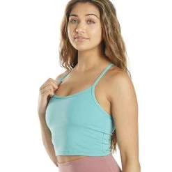 CLOTHING Everyday Yoga Unity Solid Crop Tank Agate Green