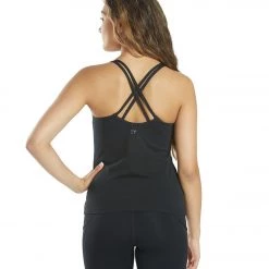 CLOTHING Everyday Yoga Serenity Thin Strap Support Tank Black