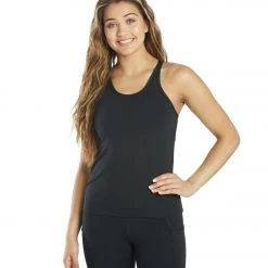 CLOTHING Everyday Yoga Serenity Thin Strap Support Tank Black