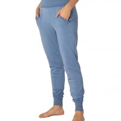 CLOTHING Beyond Yoga Cozy Fleece Foldover Long Sweatpant Joggers Serene Blue Heather