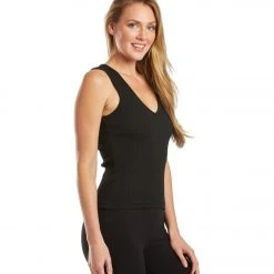 Hard Tail Deep V Yoga Tank Top Black CLOTHING