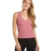 Hard Tail Deep V Yoga Tank Top Guava