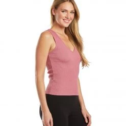 Hard Tail Deep V Yoga Tank Top Guava
