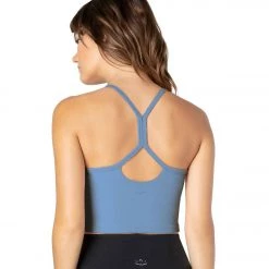 Beyond Yoga Slim Racerback Cropped Tank Serene Blue