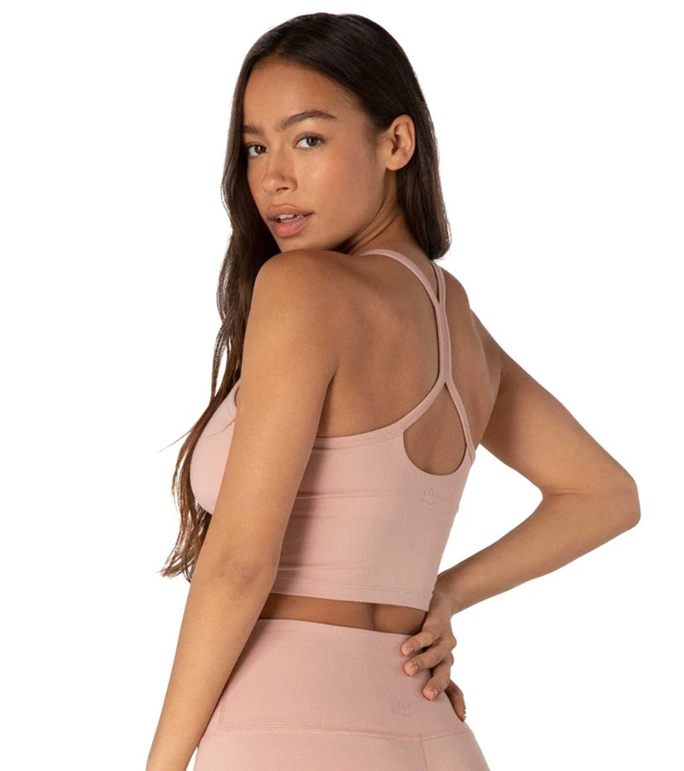 Beyond Yoga Slim Racerback Cropped Tank Tinted Rose CLOTHING 3 Beyond Yoga Slim Racerback Cropped Tank Tinted Rose CLOTHING