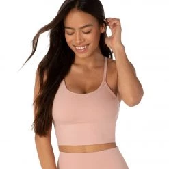 Beyond Yoga Slim Racerback Cropped Tank Tinted Rose CLOTHING