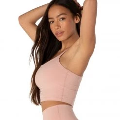 Beyond Yoga Slim Racerback Cropped Tank Tinted Rose CLOTHING 10 Beyond Yoga Slim Racerback Cropped Tank Tinted Rose CLOTHING