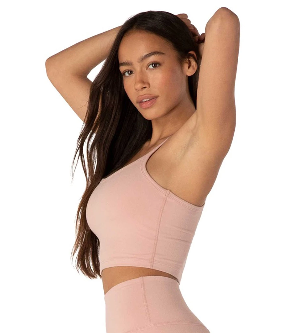Beyond Yoga Slim Racerback Cropped Tank Tinted Rose CLOTHING 5 Beyond Yoga Slim Racerback Cropped Tank Tinted Rose CLOTHING