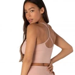 Beyond Yoga Slim Racerback Cropped Tank Tinted Rose CLOTHING 13 Beyond Yoga Slim Racerback Cropped Tank Tinted Rose CLOTHING