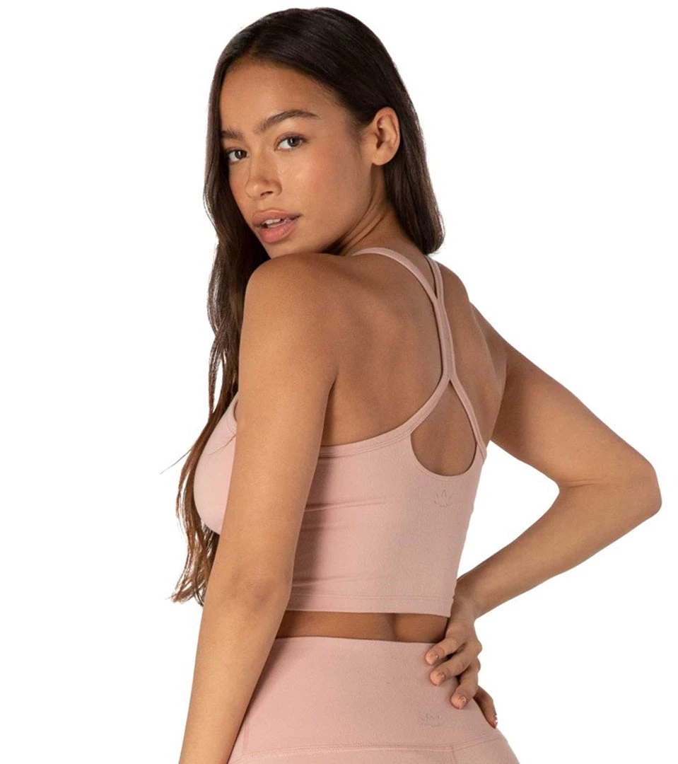 Beyond Yoga Slim Racerback Cropped Tank Tinted Rose CLOTHING 8 Beyond Yoga Slim Racerback Cropped Tank Tinted Rose CLOTHING
