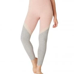 CLOTHING Beyond Yoga Tri-Panel Spacedye High Waisted 7/8 Yoga Leggings Tinted Rose/Pink Quartz