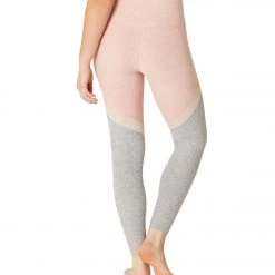 CLOTHING Beyond Yoga Tri-Panel Spacedye High Waisted 7/8 Yoga Leggings Tinted Rose/Pink Quartz