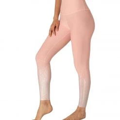 Beyond Yoga Sportflex Alloy Ombre High Waisted Midi Yoga Leggings Tinted Rose Holographic Speckle CLOTHING