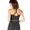 NEW ARRIVALS Beyond Yoga Spacedye Slim Racerback Cropped Tank Black/Charcoal