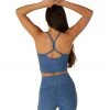 NEW ARRIVALS Beyond Yoga Spacedye Slim Racerback Cropped Tank Serene/Hazy Blue