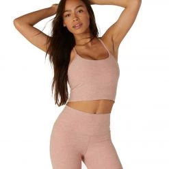 Beyond Yoga Spacedye Slim Racerback Cropped Tank Tinted Rose/Pink Quartz NEW ARRIVALS