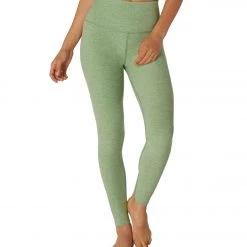 Beyond Yoga Spacedye High Waisted Caught In The Midi 7/8 Yoga Leggings Pale Pine/Glade Green