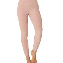 Beyond Yoga Spacedye High Waisted Caught In The Midi 7/8 Yoga Leggings Tinted Rose/Pink Quartz